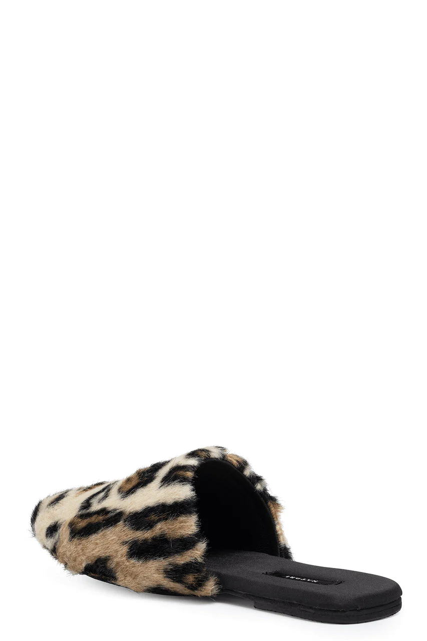 Faux Leopard Fur Slide - Image 2