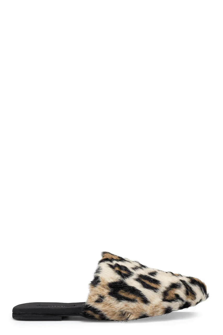 Faux Leopard Fur Slide - Image 3