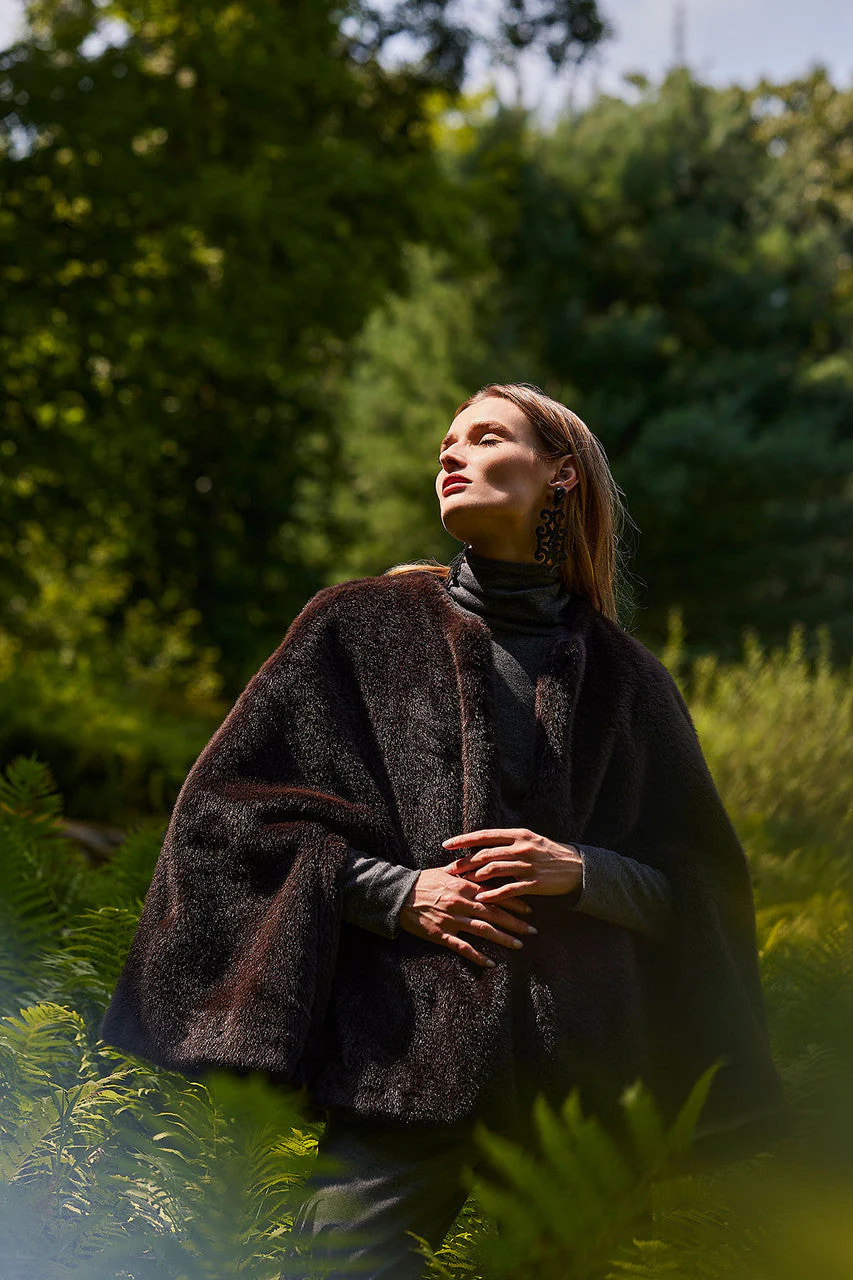 Faux Mink Cape - Image 5