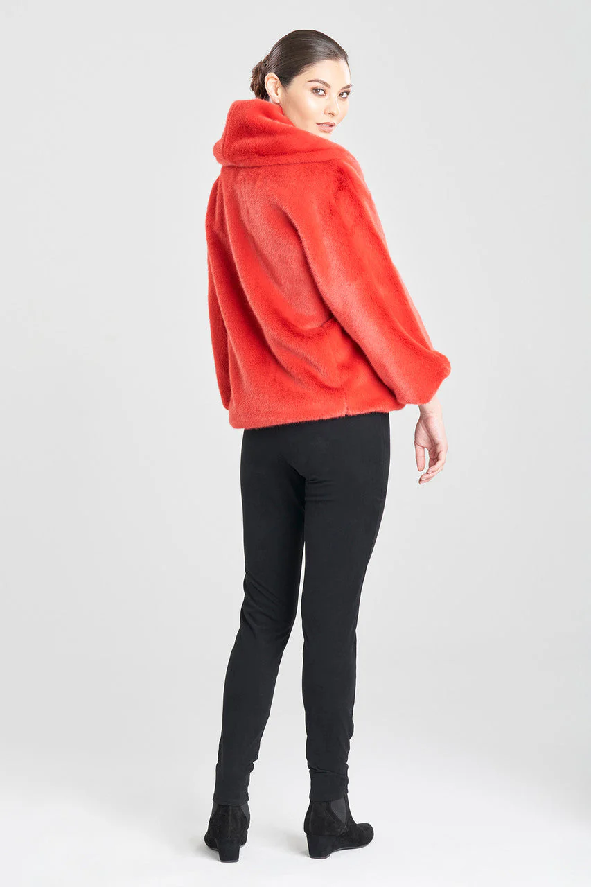 Faux Mink Shawl Coat - Image 7