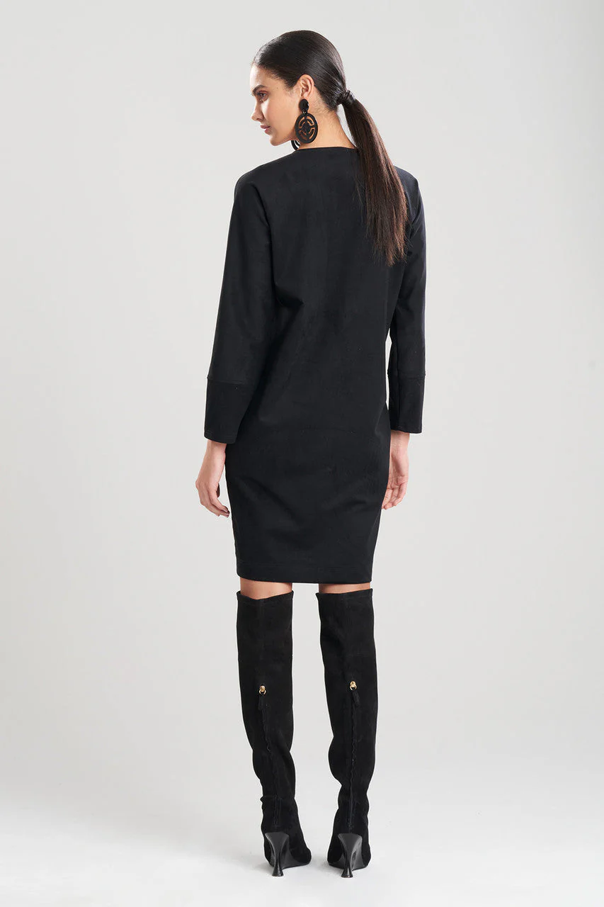 Faux Suede Applique Wedge Dress - Image 4
