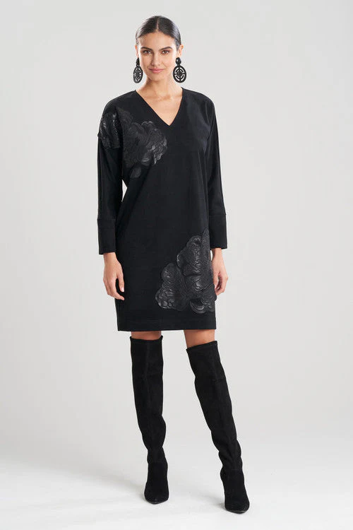 Faux Suede Applique Wedge Dress - Image 9