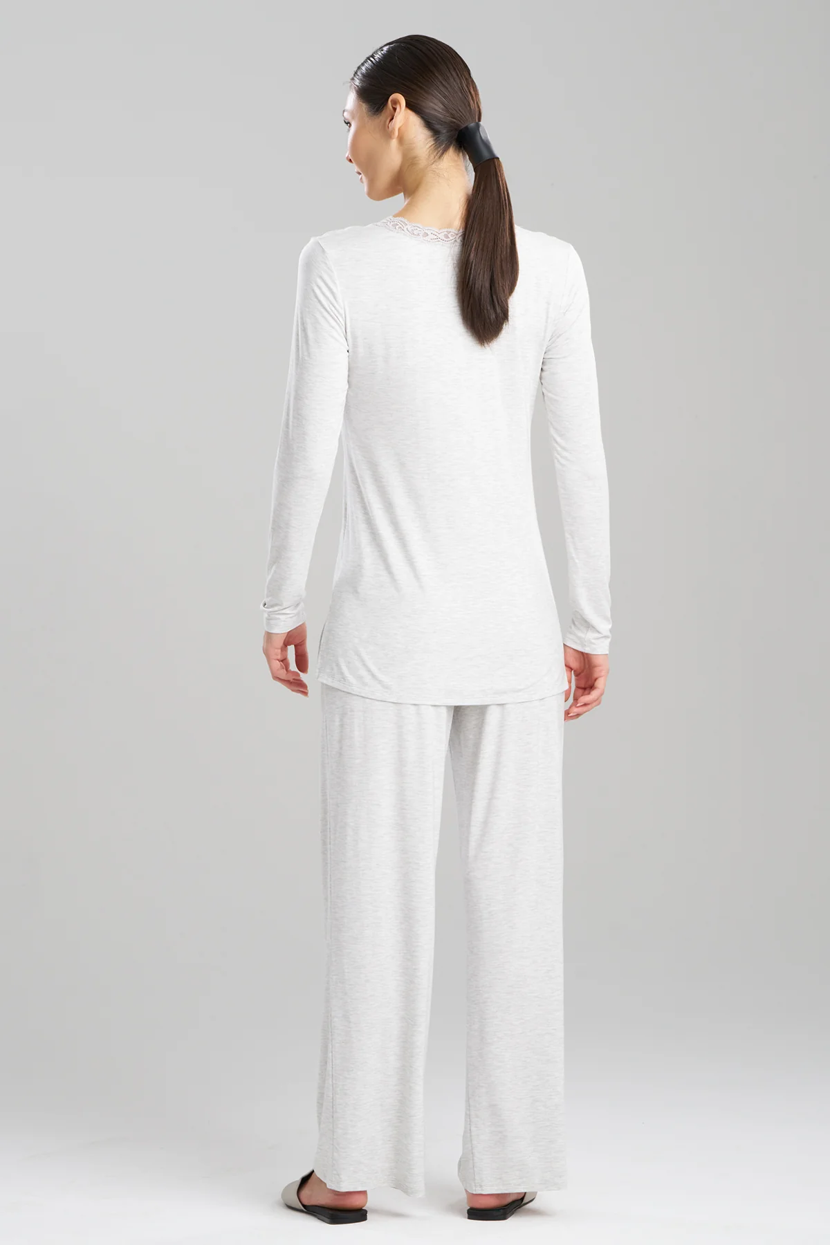 Feathers Essentials Lenzing™ Ecovero™ Viscose Long Sleeve Lace PJ - Image 2