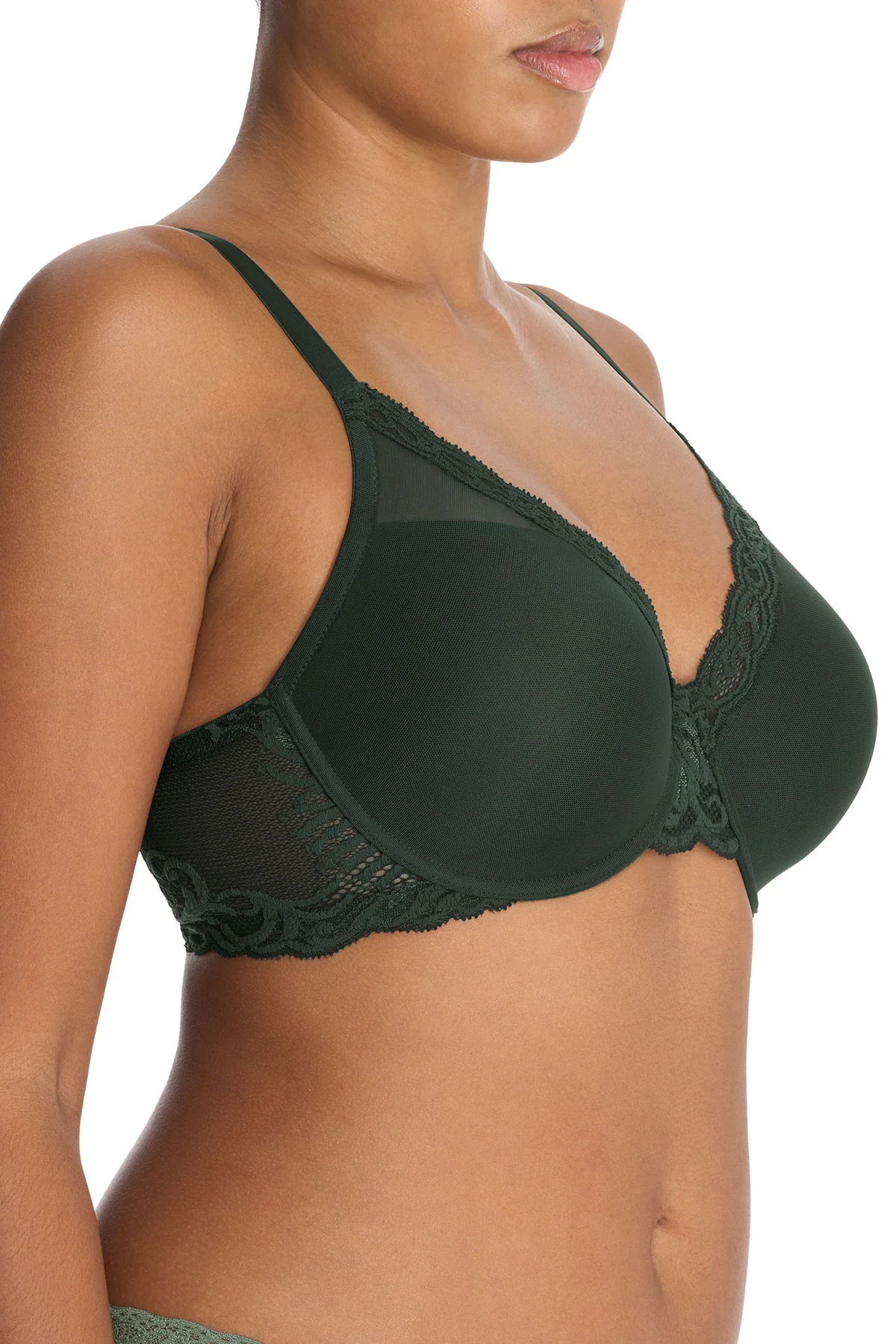 Feathers Full Figure Contour Underwire Bra - Image 2