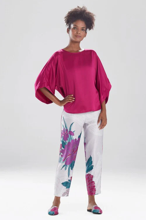 Feathers Satin Elements 3/4 Sleeve Top - Image 7