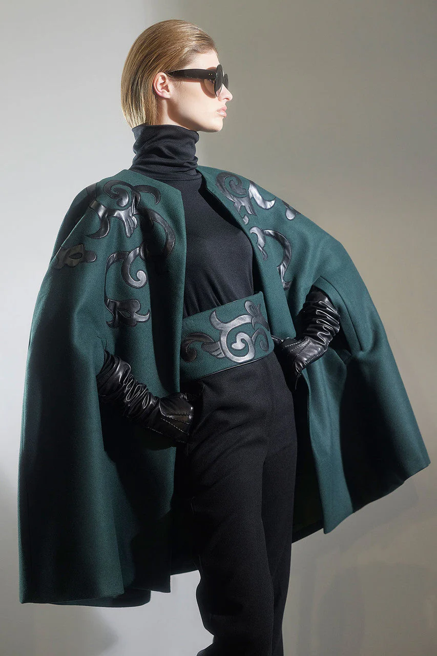 Felt Embroidered Cape - Image 4