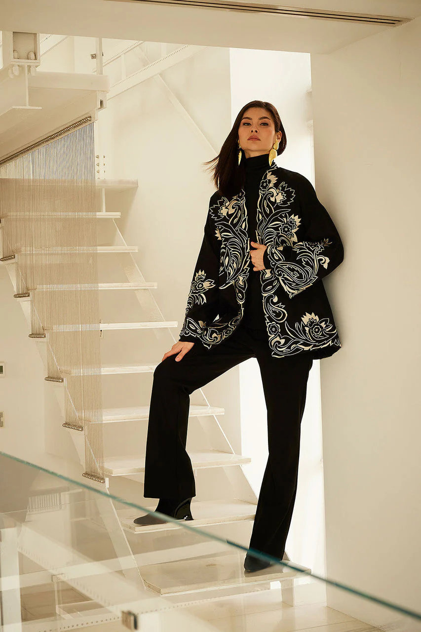 Felt Embroidered Coat - Image 4