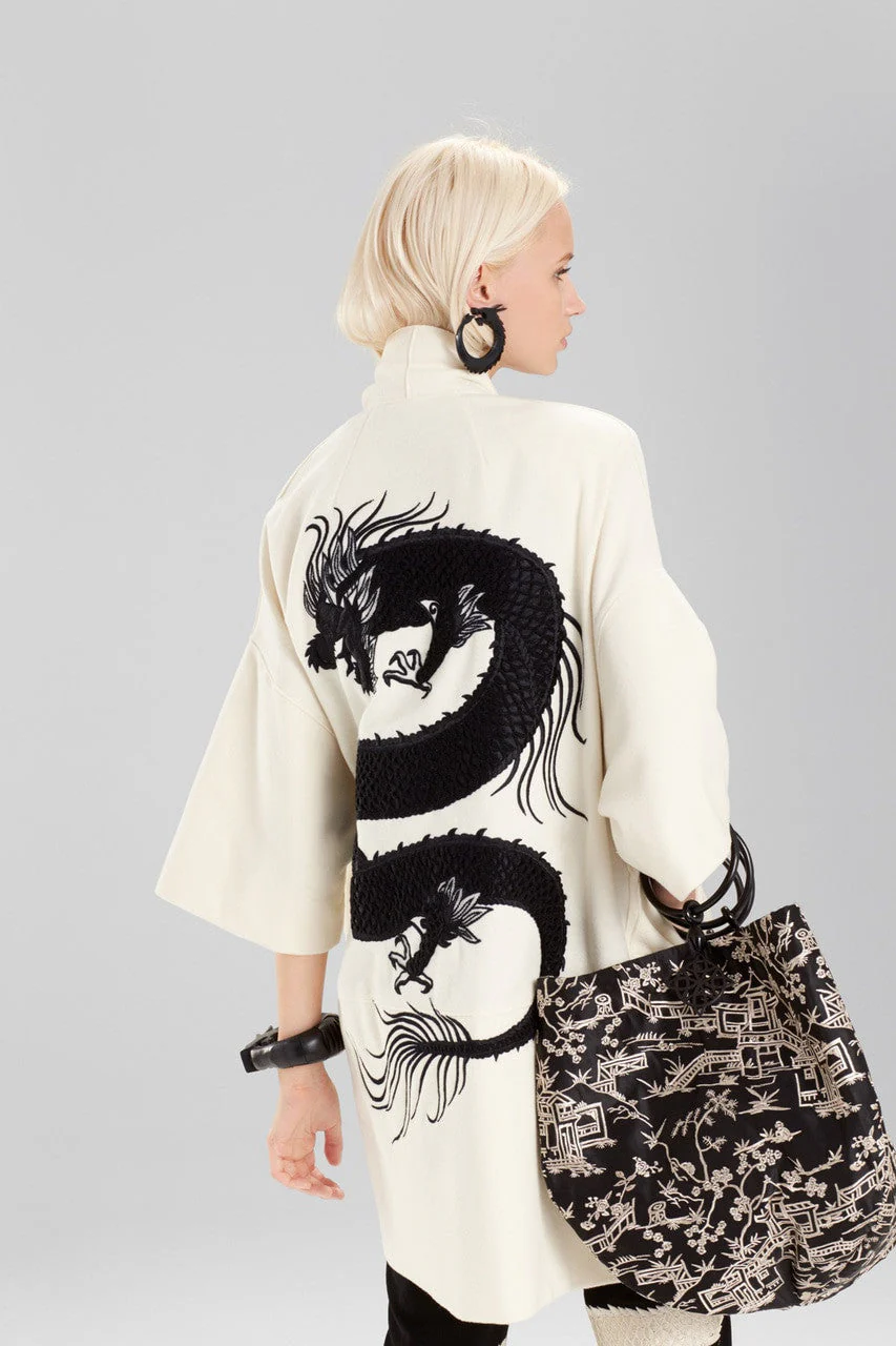 Felt Wool Coat With Embroidery - Image 5