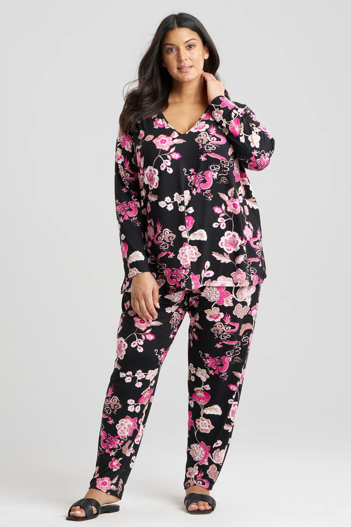Fleur Dragon Cozy Knit Long Sleeve PJ - Image 3