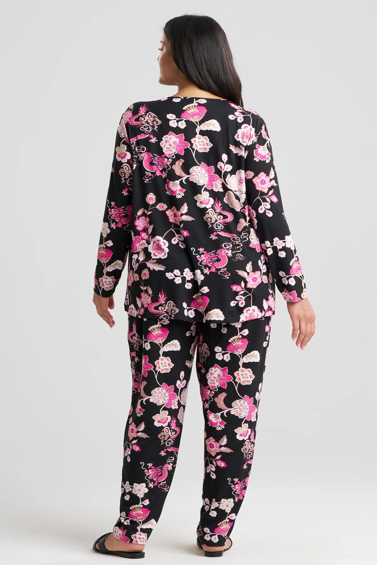 Fleur Dragon Cozy Knit Long Sleeve PJ - Image 4