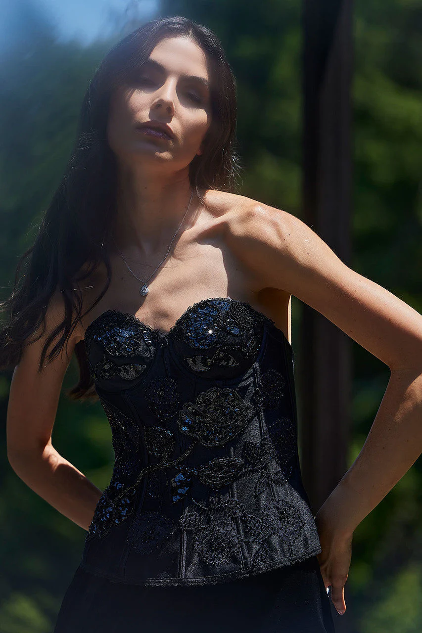 Floral Beaded Corset