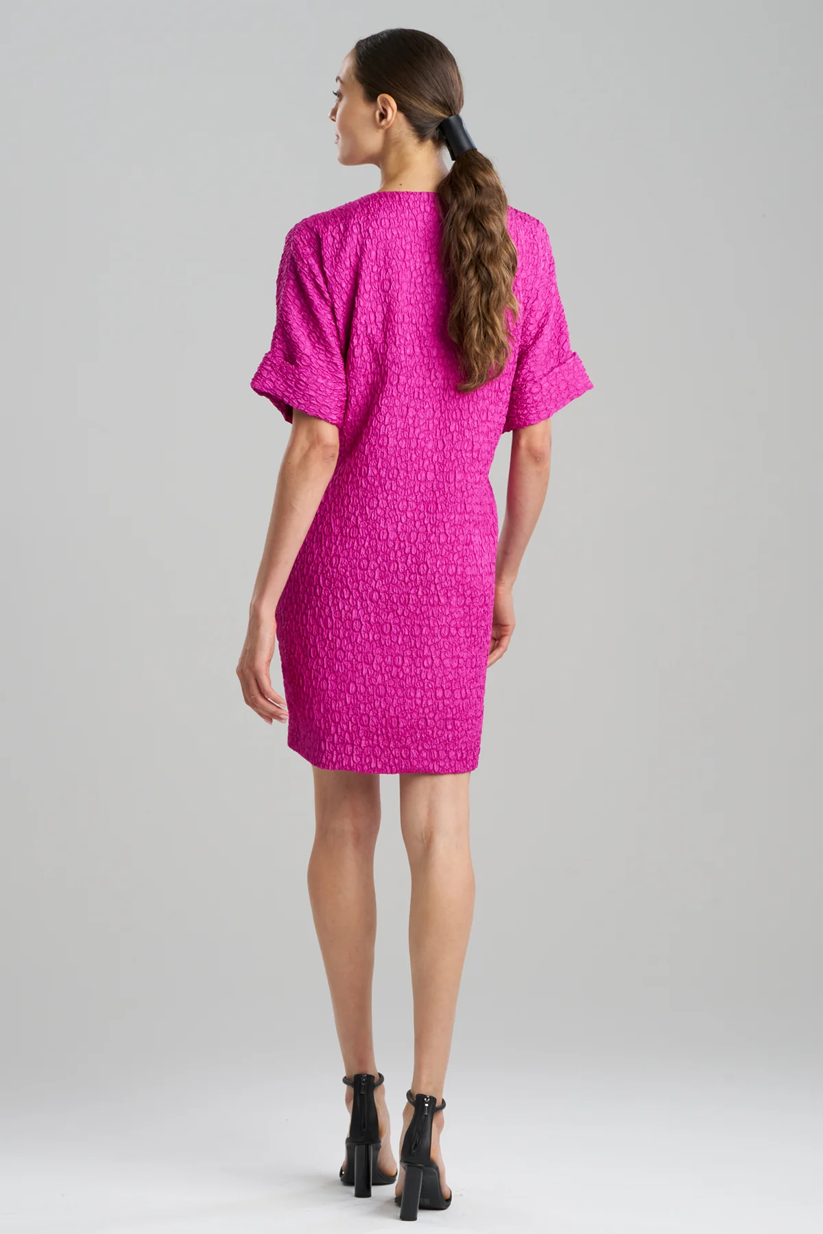 Floral Crinkle Jacquard T-Shirt Dress - Image 2