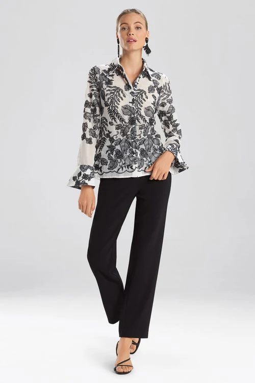 Floral Embroidery Blouse - Image 8