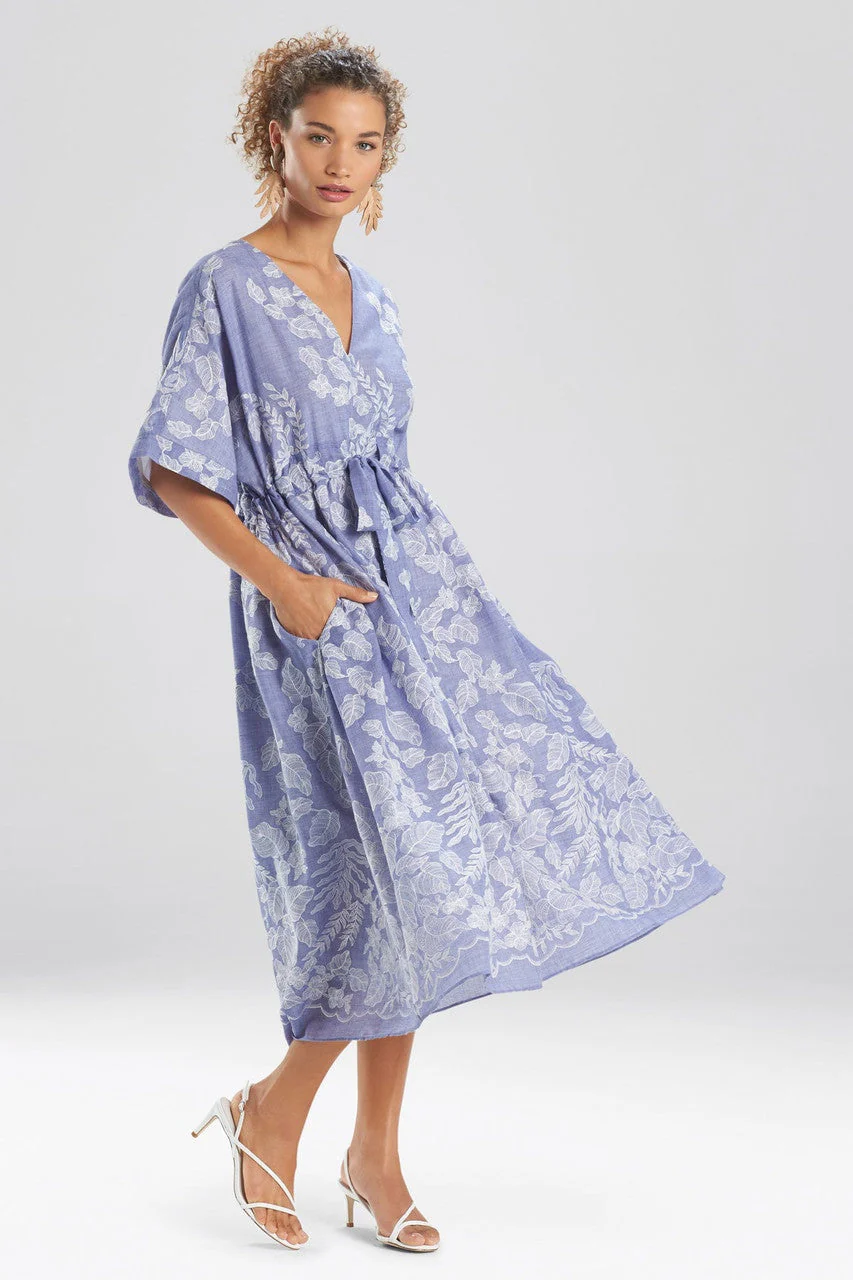 Floral Embroidery Caftan Dress - Image 2