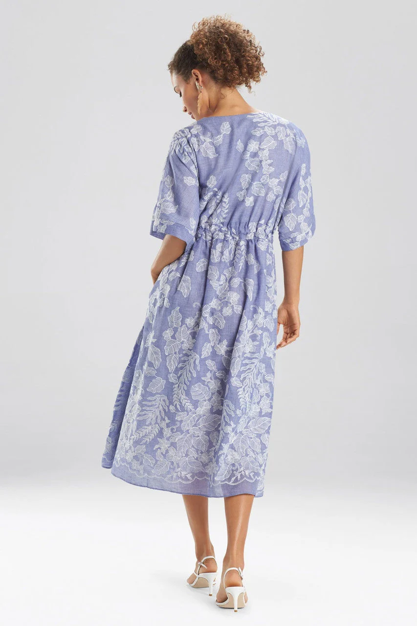 Floral Embroidery Caftan Dress - Image 3