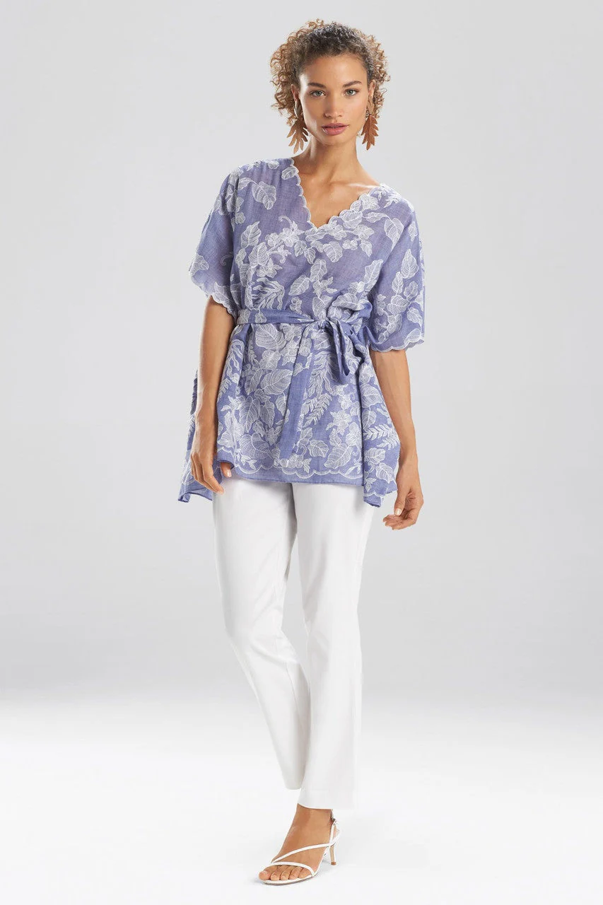 Floral Embroidery Caftan Top - Image 2