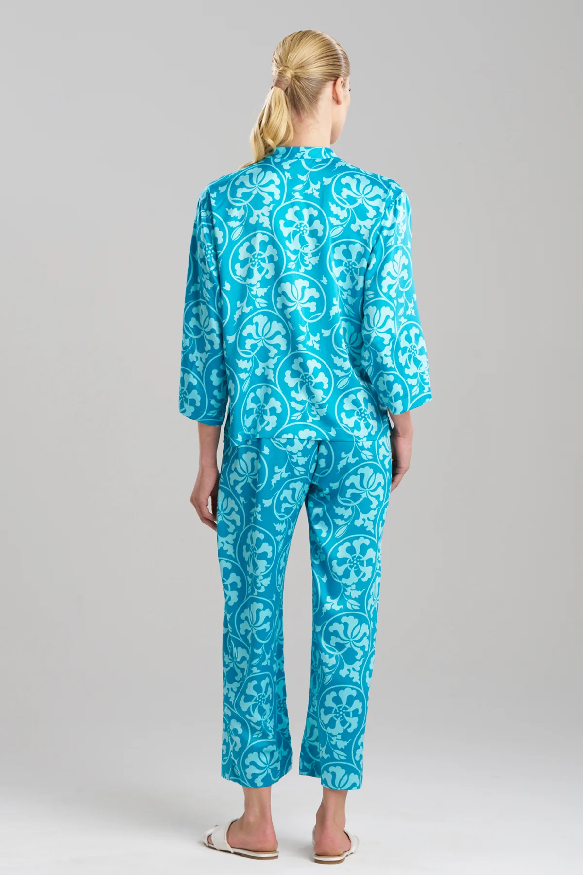 Floral Harmony Satin Button Down PJ - Image 2