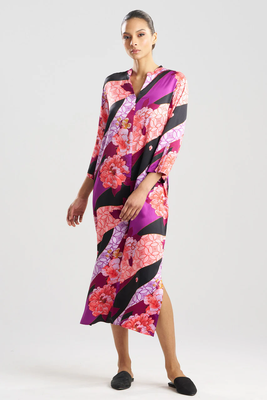 Floral Tapestry Satin Caftan