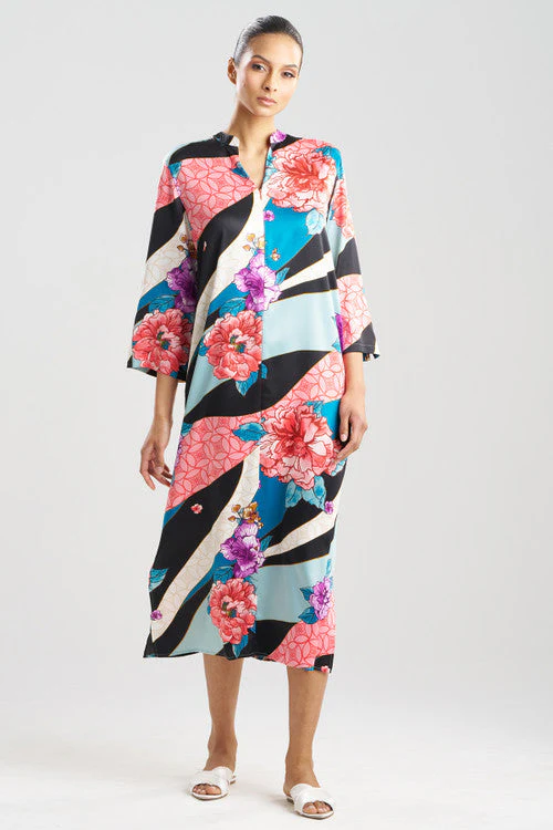 Floral Tapestry Satin Caftan