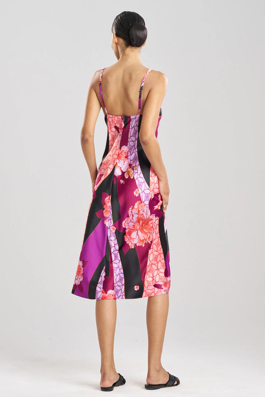 Floral Tapestry Satin Slip Dress - Image 2