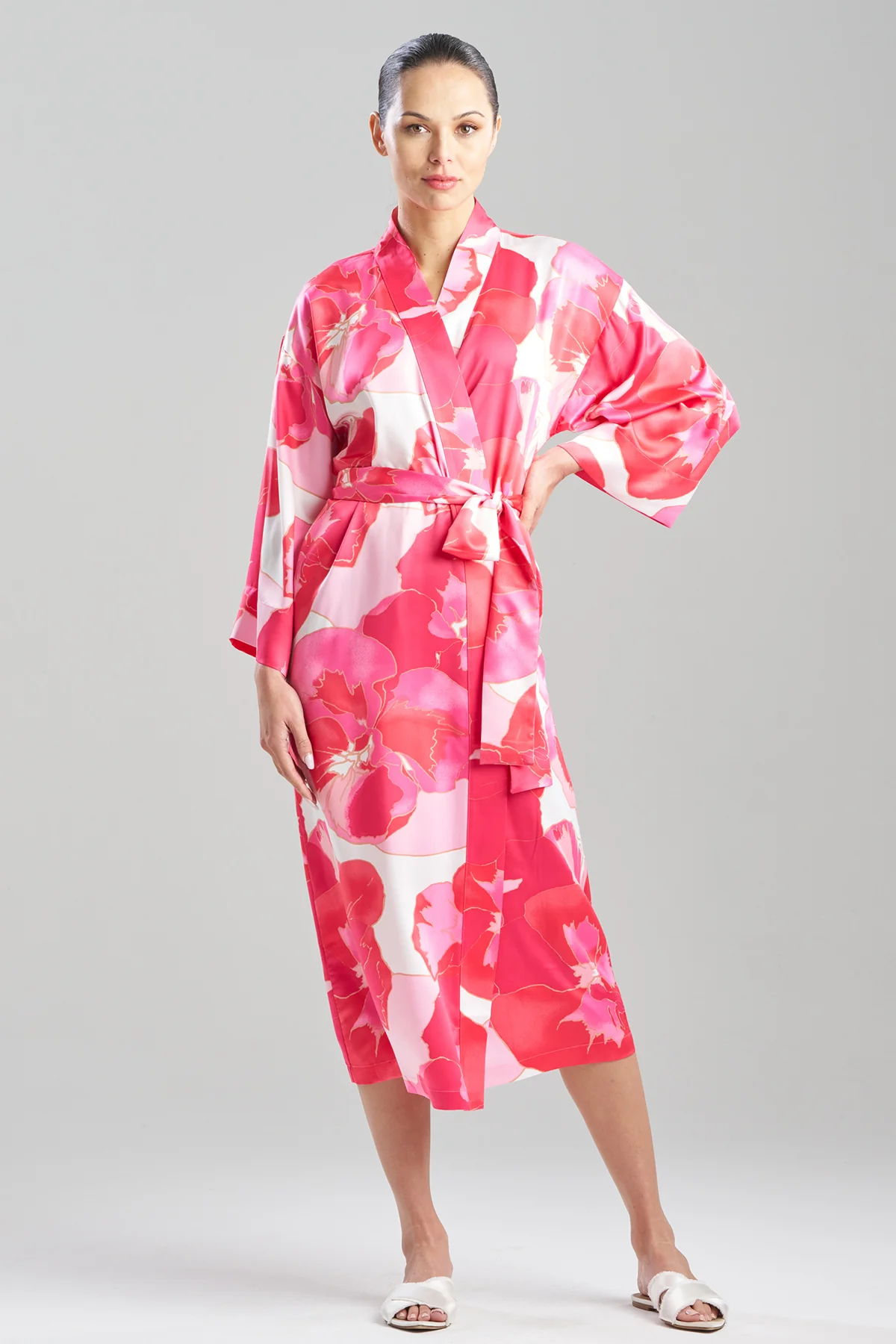 Floria Printed Satin Robe - Image 3