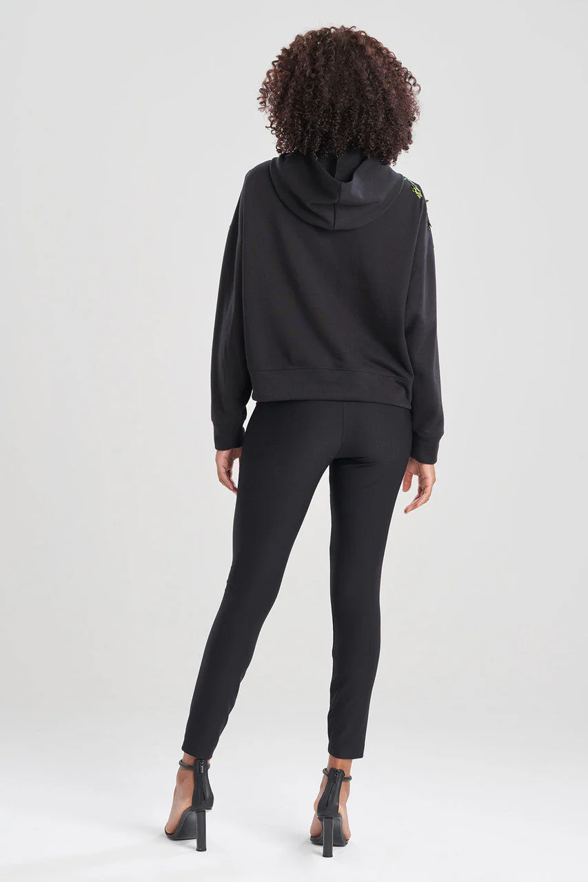French Terry Chikayo Embroidered Crop Hoodie - Image 4