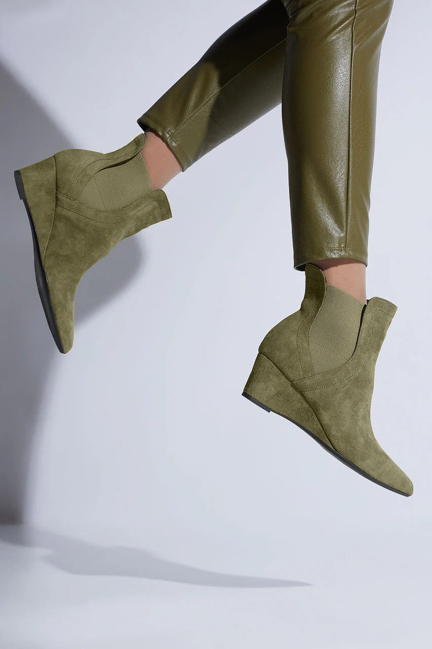 Gaisha-Su Suede Wedge Bootie - Image 3
