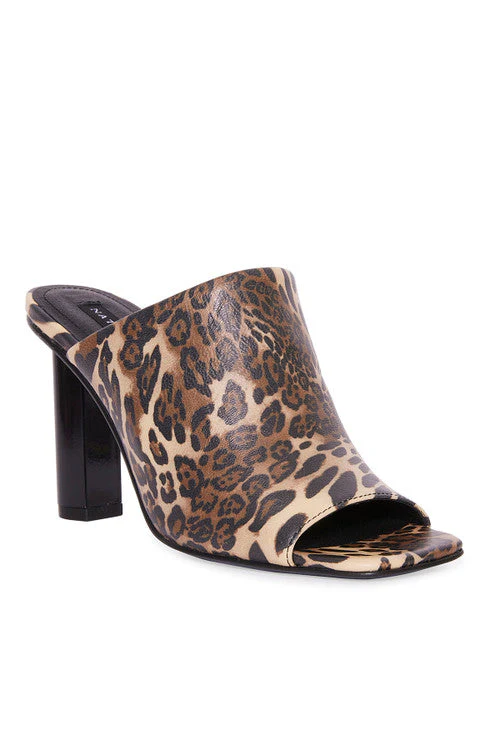 Gamine Luxe Leopard Column Heel Mule - Image 15