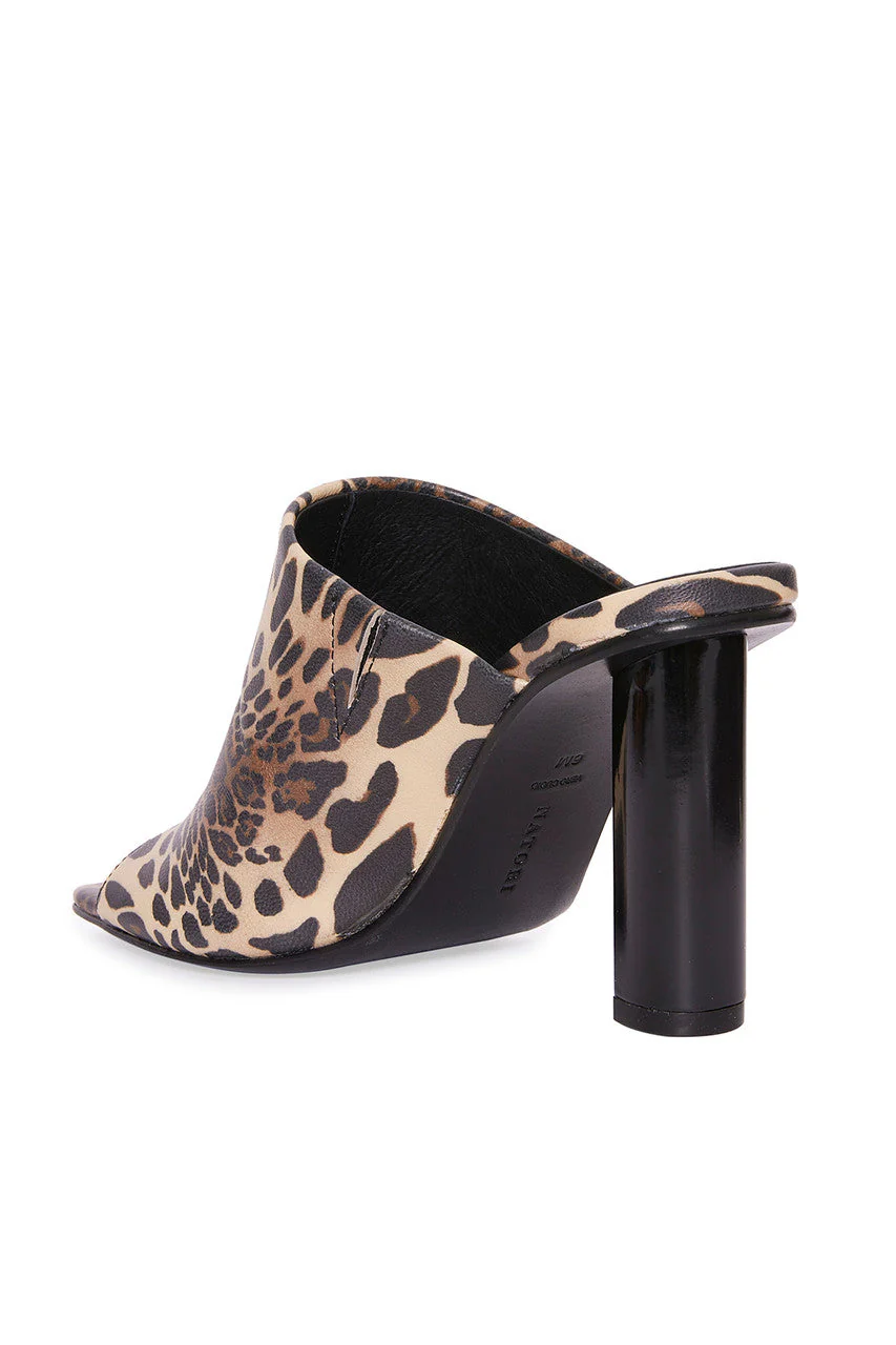 Gamine Luxe Leopard Column Heel Mule - Image 4
