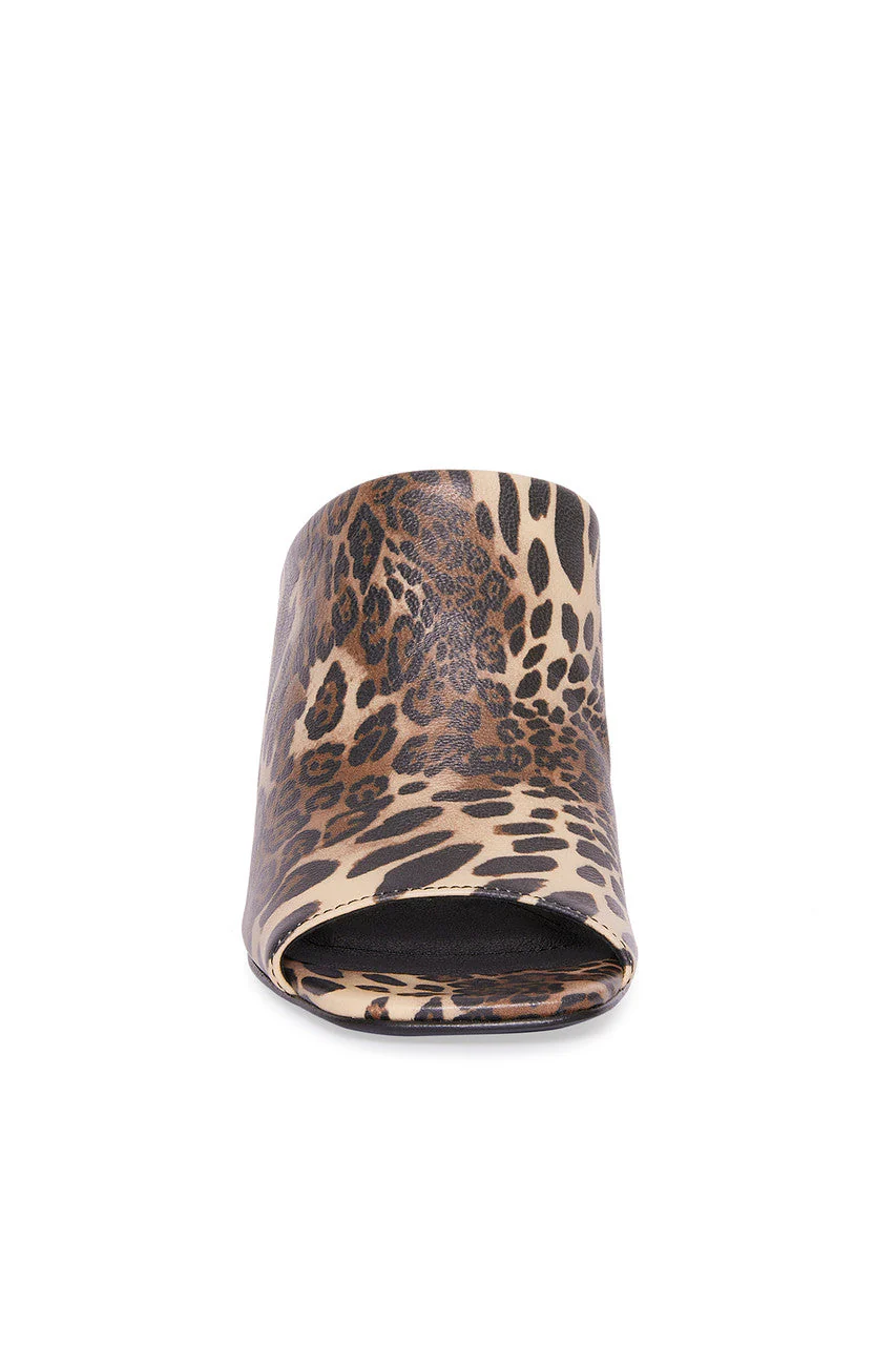 Gamine Luxe Leopard Column Heel Mule - Image 8