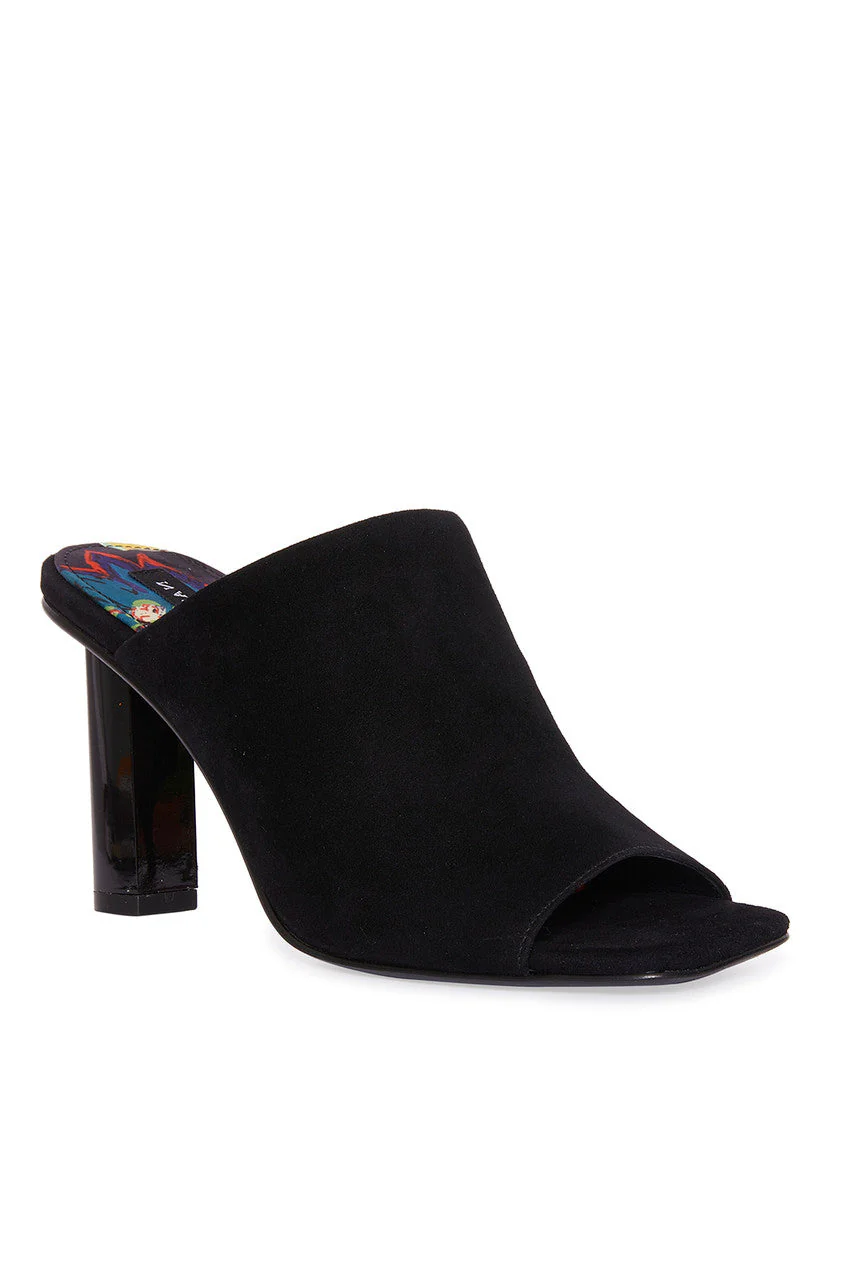 Gamine Suede Column Heel Mule - Image 7