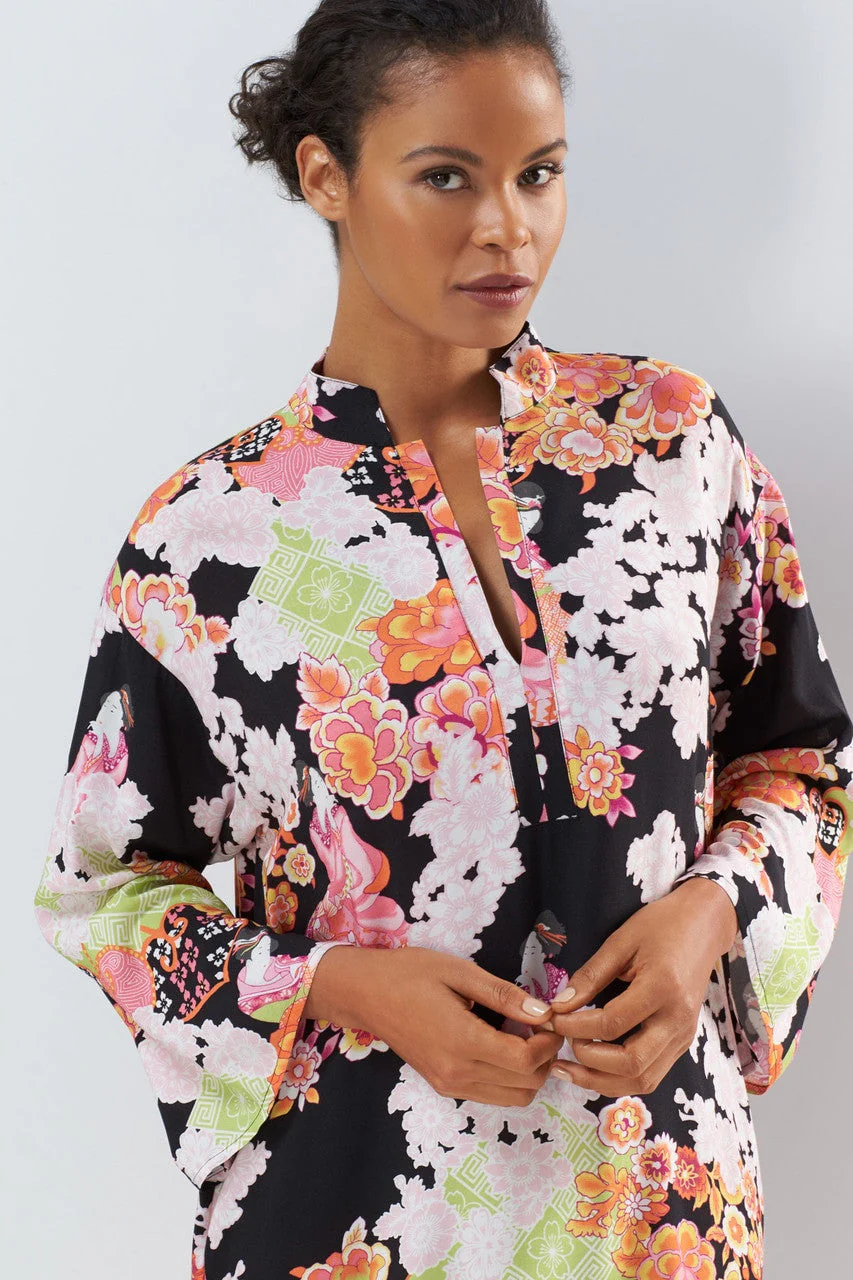Geisha Garden Print Sleepshirt - Image 4