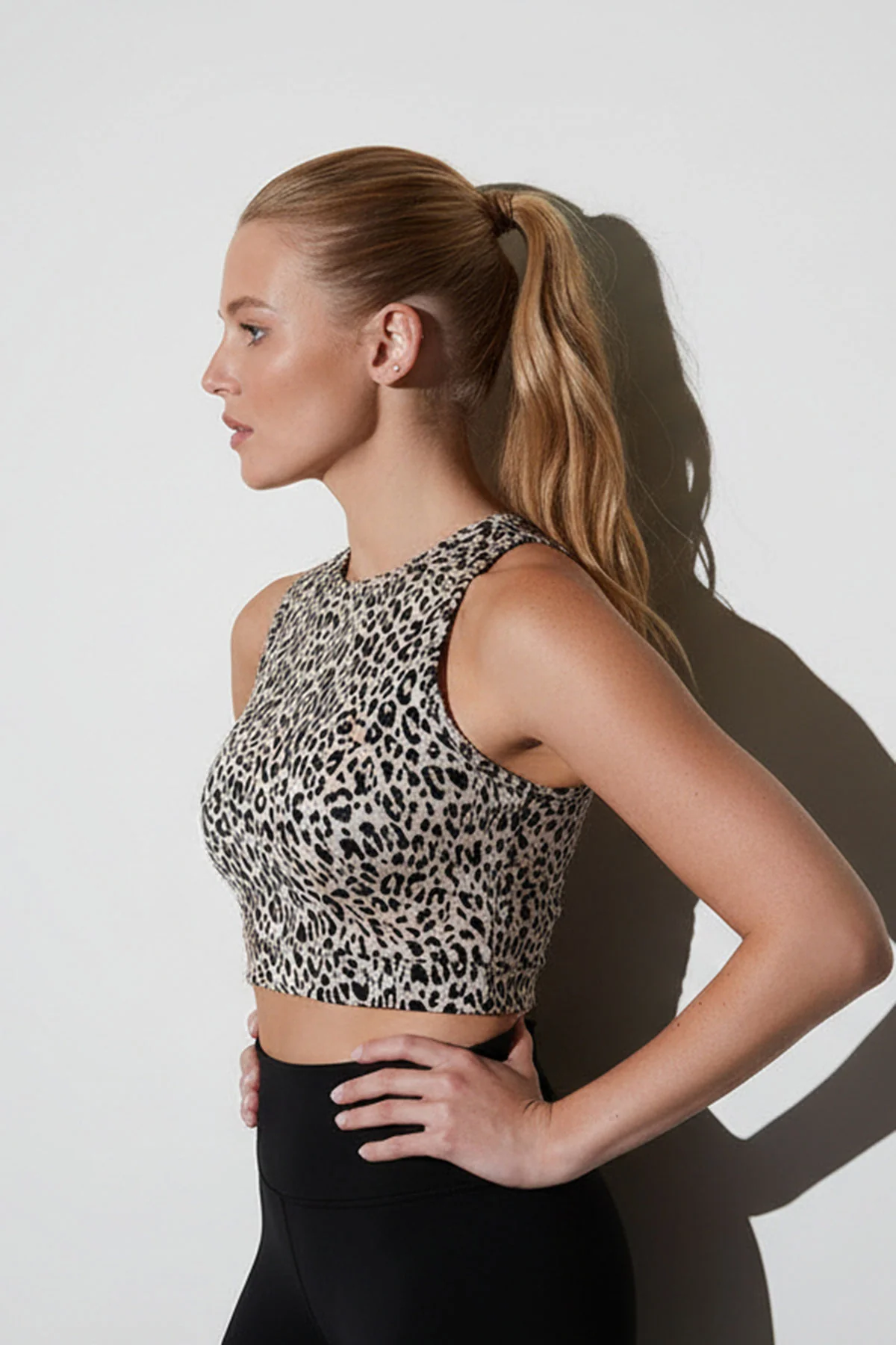 Getaway Crop Halter Jacqaurd Top