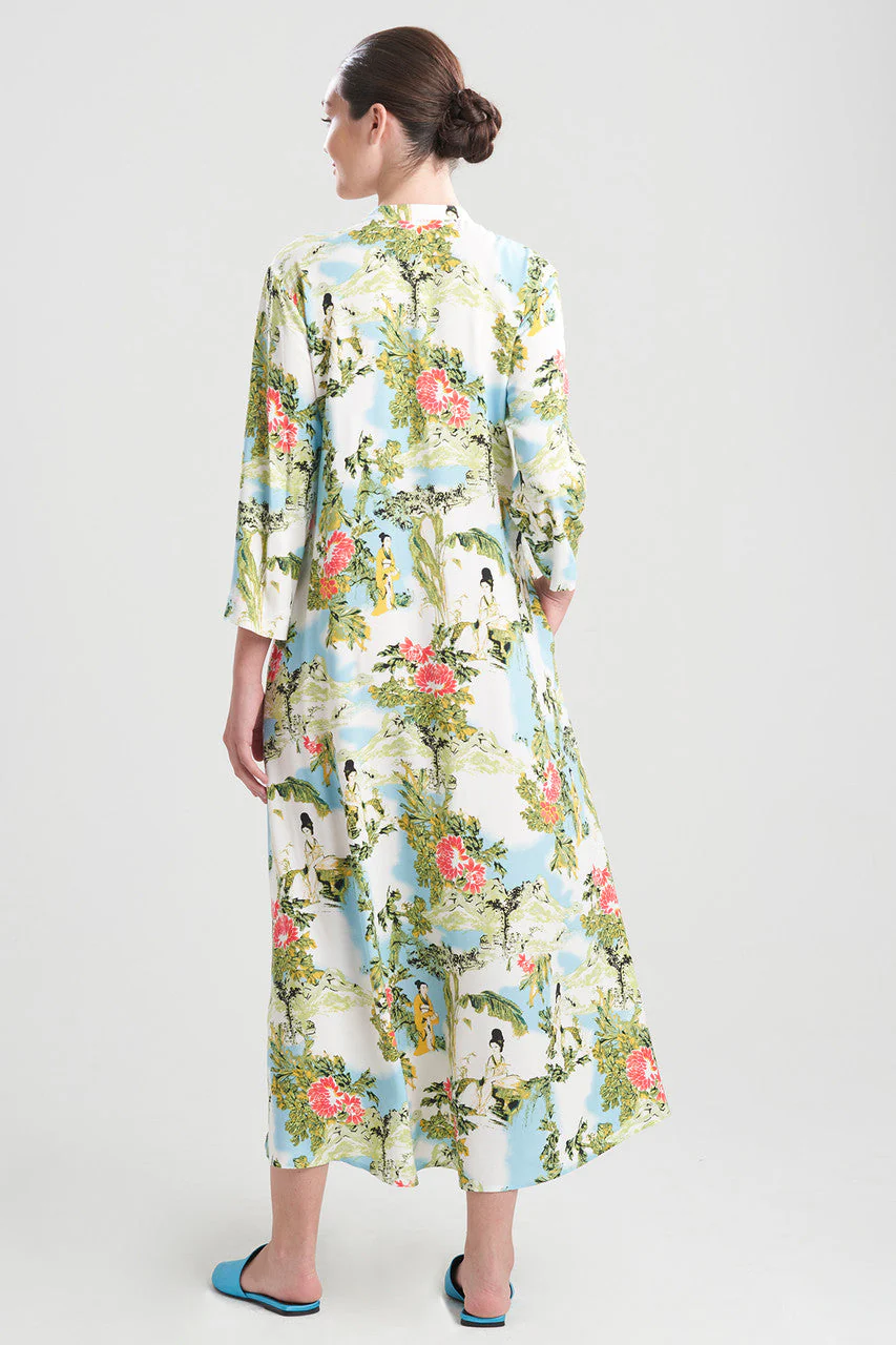 Gion-Printed Challis Caftan - Image 2