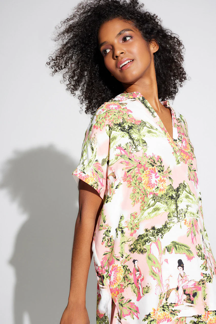 Gion-Printed Challis Sleeveless PJ - Image 5
