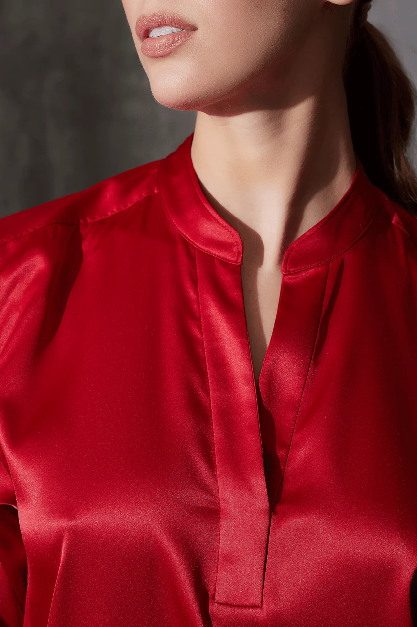 Glamour Mandarin Tunic Sleepshirt - Image 3