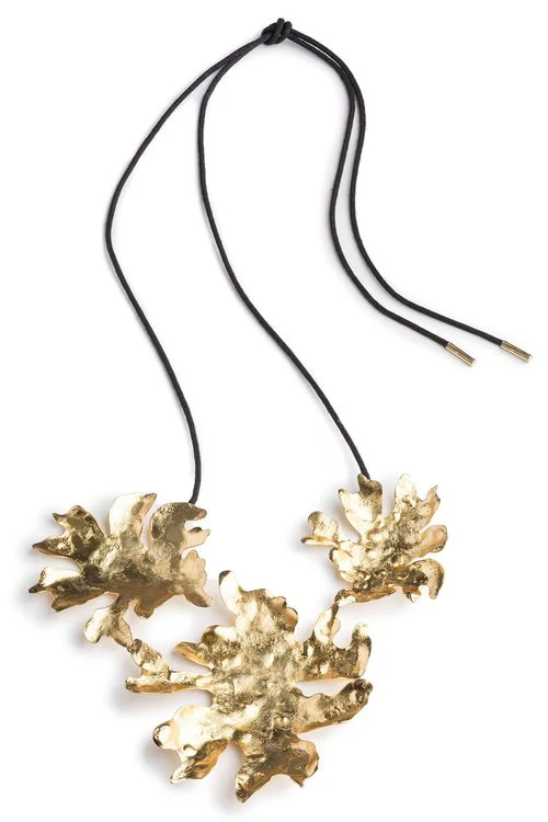 Gold Brass Triple Necklace