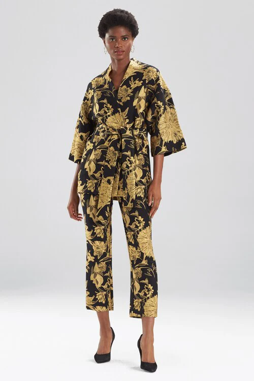 Gold Flower Jacquard Jacket - Image 5