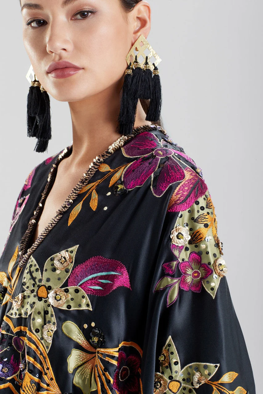 Gold Plated Brass Geo Tassel Clip Earrings - Image 4