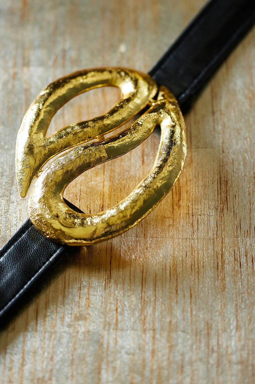 Gold Plated Brass Teardrop Pendant Belt - Image 4