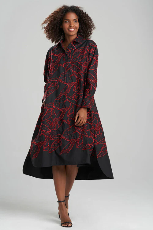 Hana Cotton Poplin Embroidered Dress - Image 6