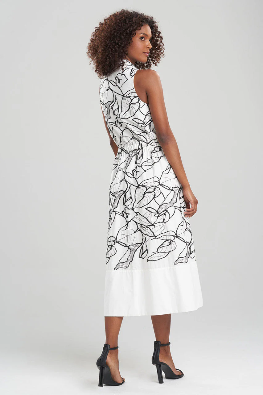 Hana Cotton Poplin Embroidered Halter Dress - Image 5