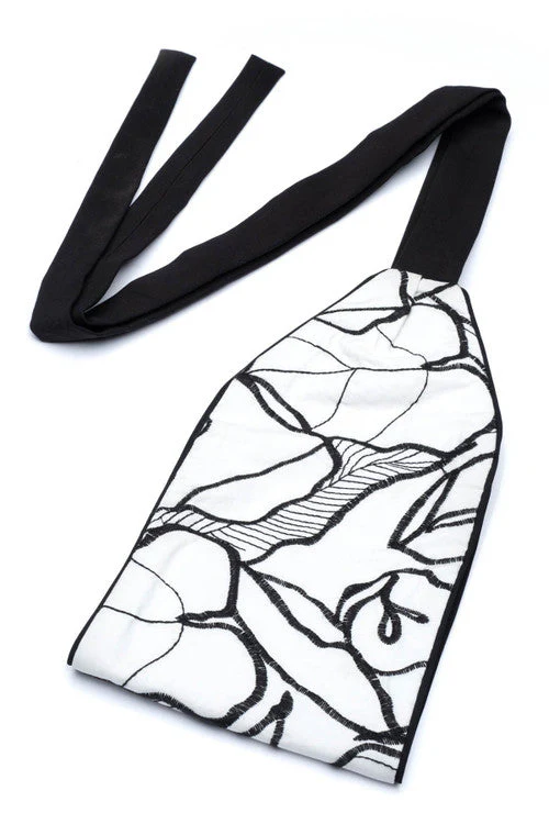 Hana Cotton Poplin Embroidered Obi Belt