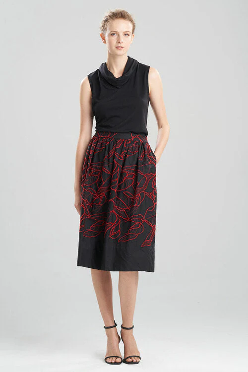 Hana Cotton Poplin Embroidered Skirt - Image 11