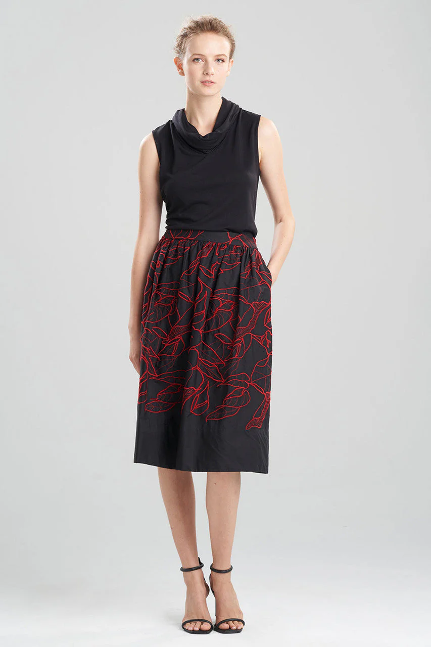 Hana Cotton Poplin Embroidered Skirt - Image 2