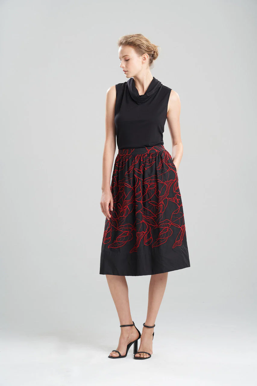Hana Cotton Poplin Embroidered Skirt - Image 3