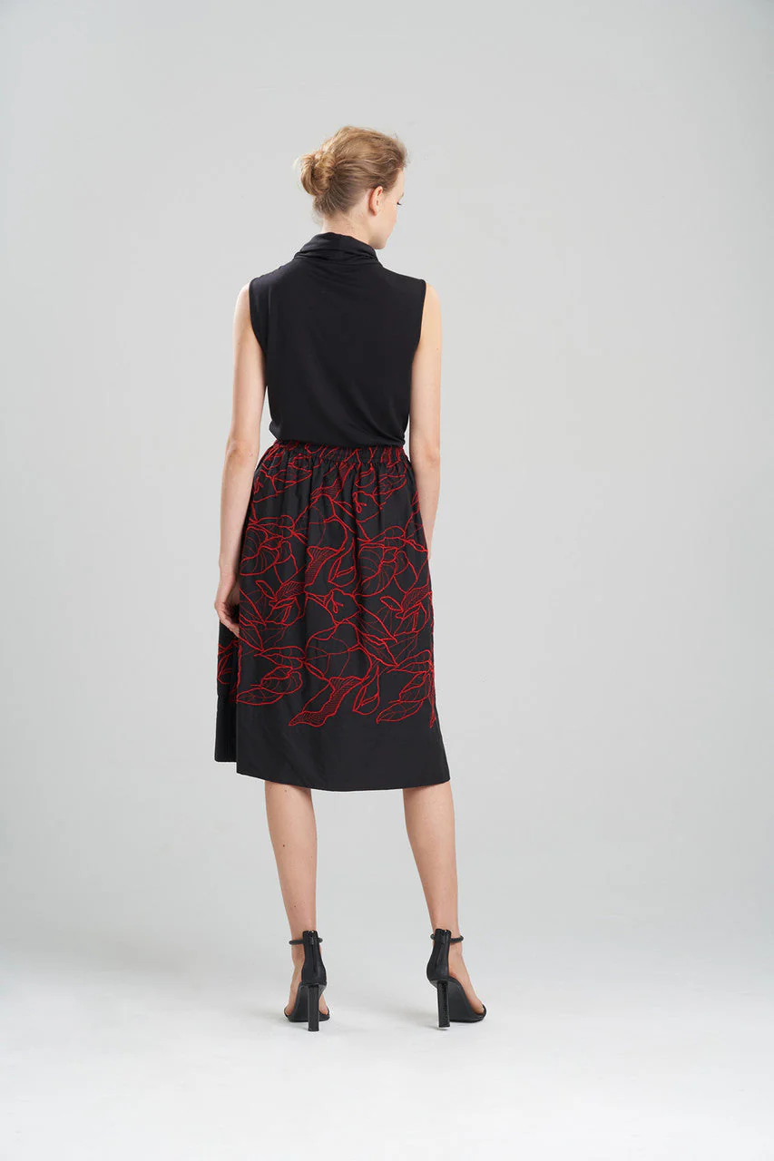 Hana Cotton Poplin Embroidered Skirt - Image 4