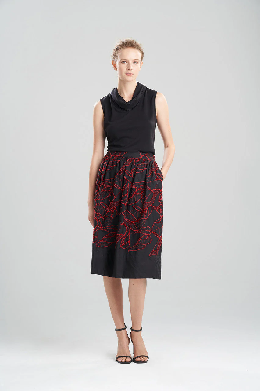 Hana Cotton Poplin Embroidered Skirt - Image 5