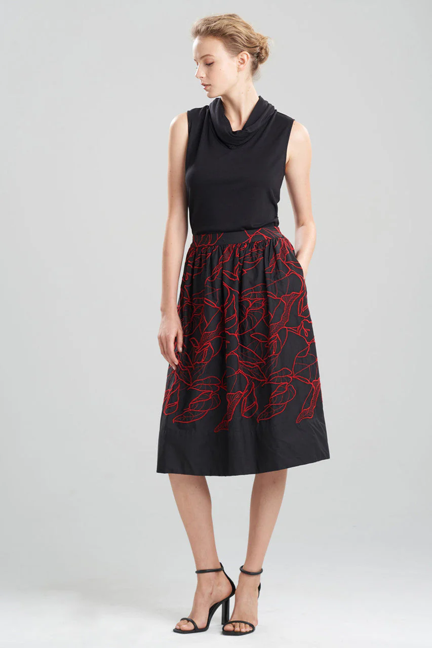 Hana Cotton Poplin Embroidered Skirt - Image 7