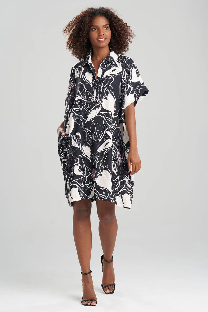 Hana Fluid Crepe Caftan Dress - Image 2